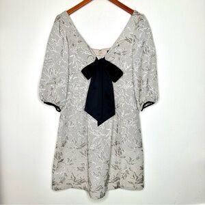 Max & Cleo Mini Dress with Big Black Bow On Front Size 8